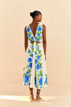 Farm Rio Off-White Romantic Garden Midi Dress -Farm Rio Shoop 313630 03