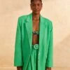 Farm Rio Bright Green Blazer