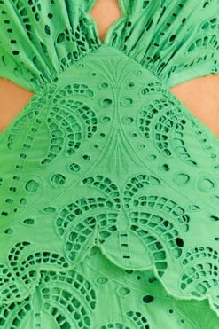 Farm Rio Green Richelieu Midi Dress -Farm Rio Shoop 313648 05