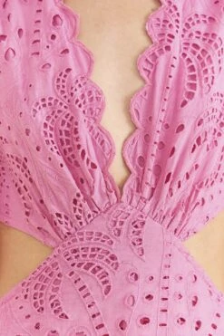 Farm Rio Pink Richelieu Midi Dress -Farm Rio Shoop 313649 05