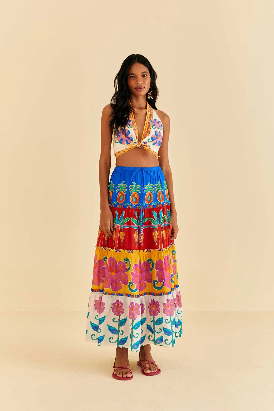 Farm Rio Off-White Vivid Garden Top 2 Farm Rio Off-White Vivid Garden Top - Image 2