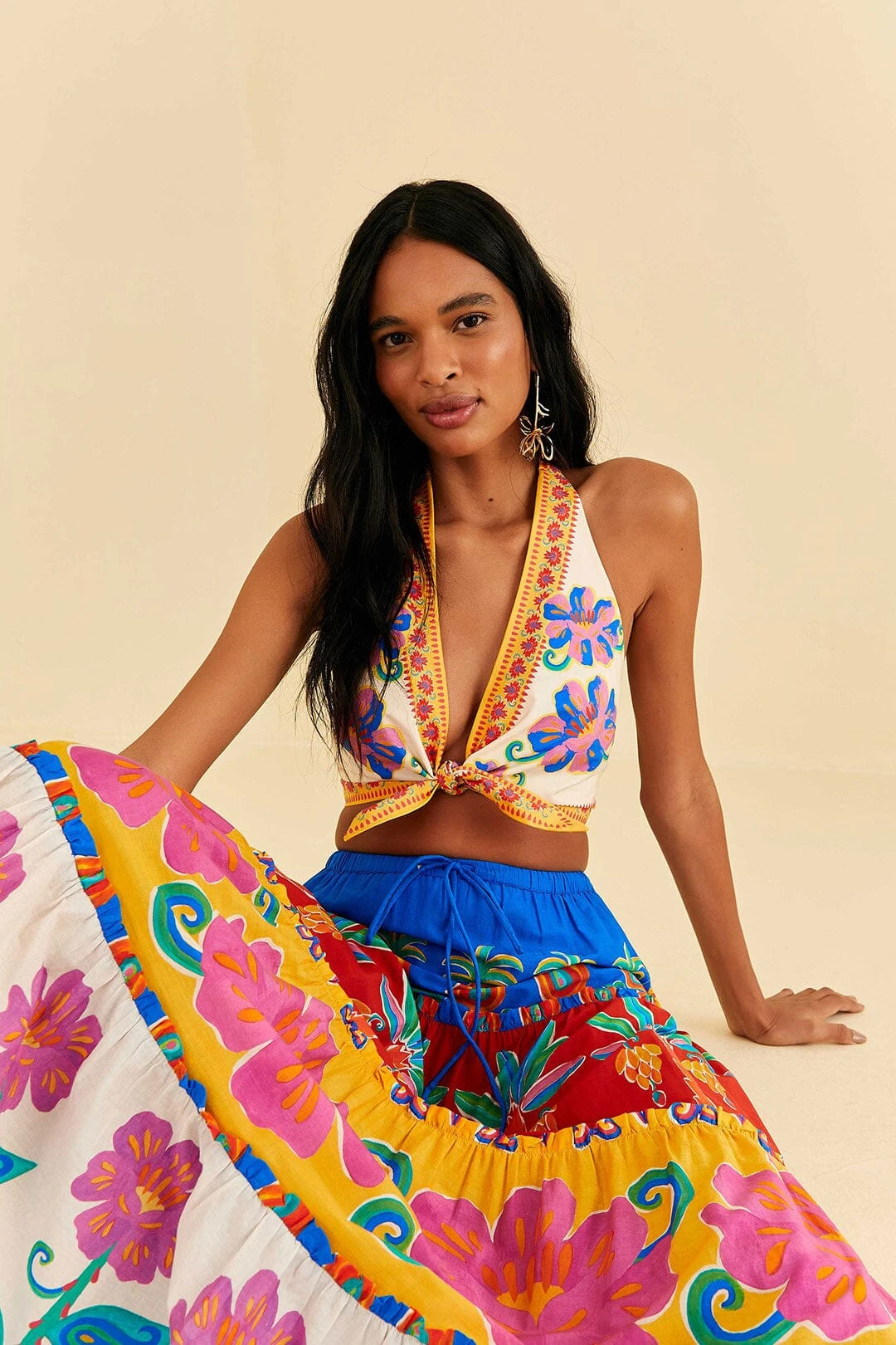 Farm Rio Off-White Vivid Garden Top 3 Farm Rio Off-White Vivid Garden Top - Image 3