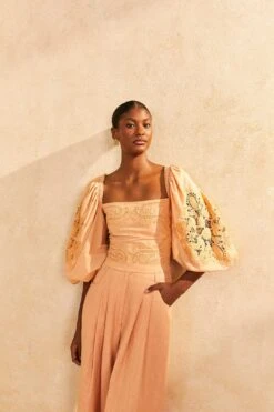 Farm Rio Dark Sand Lace Blouse 8 Farm Rio Dark Sand Lace Blouse -Farm Rio Shoop 313679 03