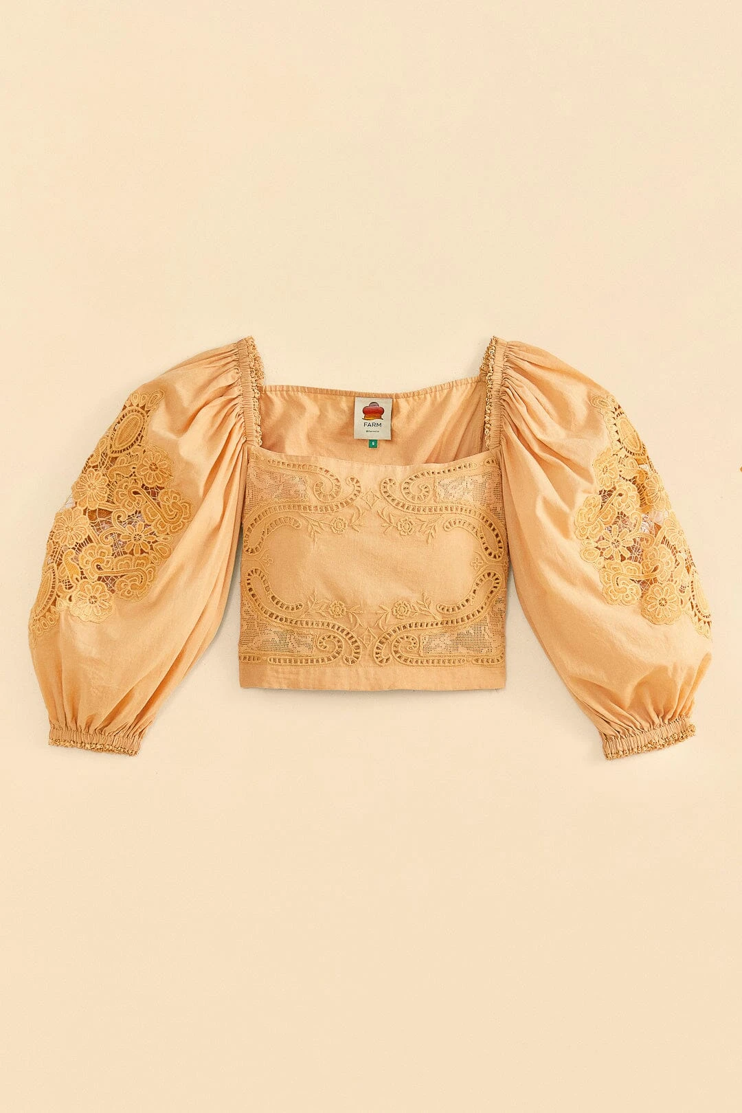 Farm Rio Dark Sand Lace Blouse 6 Farm Rio Dark Sand Lace Blouse - Image 6