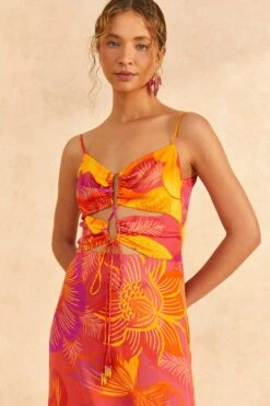 Farm Rio Summer Garden Ombre Lenzing™ Ecovero™ Viscose Midi Dress -Farm Rio Shoop 313684 03