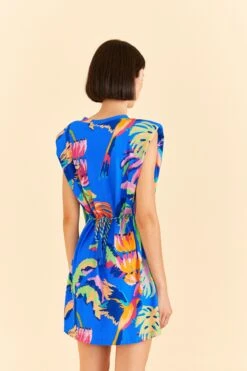 Farm Rio Blue Painted Jungle T-Shirt Dress 8 Farm Rio Blue Painted Jungle T-Shirt Dress -Farm Rio Shoop 313685 04