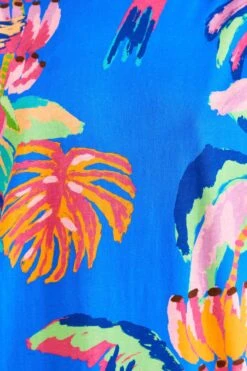 Farm Rio Blue Painted Jungle T-Shirt Dress 9 Farm Rio Blue Painted Jungle T-Shirt Dress -Farm Rio Shoop 313685 05