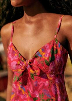 Farm Rio Macaw Flowers Red Jolia Dress -Farm Rio Shoop 313758 04