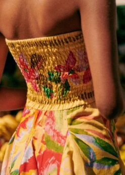 Farm Rio Summer Forest Yellow Olinda Short Dress -Farm Rio Shoop 313791 03