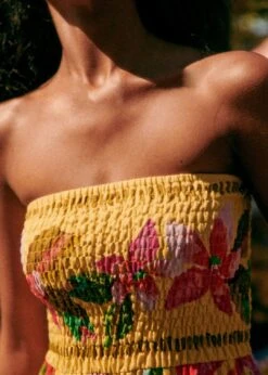 Farm Rio Summer Forest Yellow Olinda Short Dress -Farm Rio Shoop 313791 04