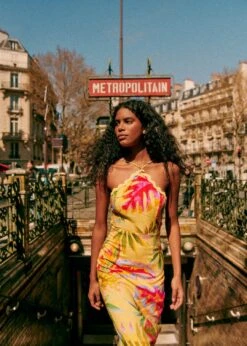 Farm Rio Summer Forest Yellow Burna Midi Dress -Farm Rio Shoop 313793 07