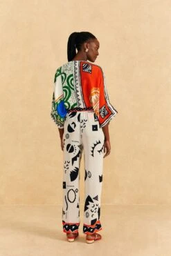 Farm Rio Off-White Pitta Soul Pants 6 Farm Rio Off-White Pitta Soul Pants -Farm Rio Shoop 314082 03