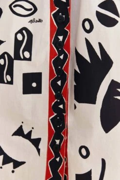 Farm Rio Off-White Pitta Soul Puff Sleeve Midi Dress -Farm Rio Shoop 314083 05