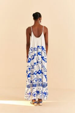 Farm Rio Off-White Pitta Waves Sleeveless Maxi Dress -Farm Rio Shoop 314086 04