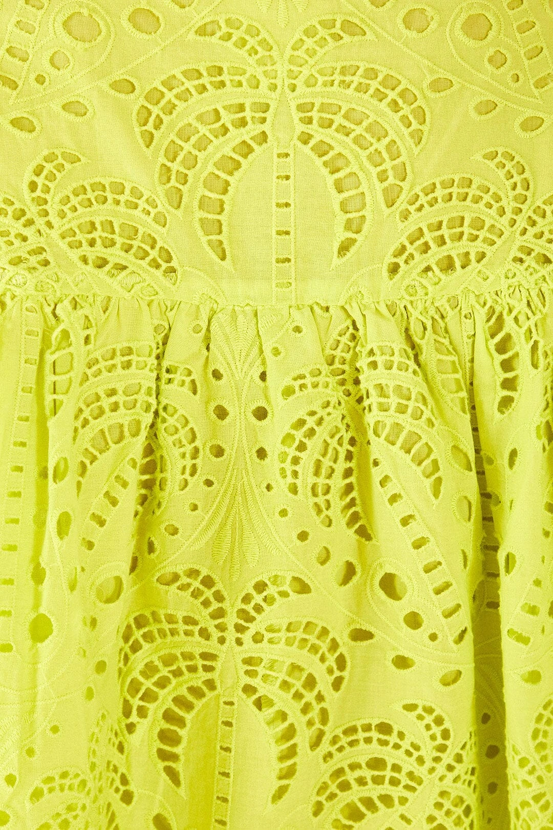 Farm Rio Lime Green Palm Tree Richelieu Blouse 5 Farm Rio Lime Green Palm Tree Richelieu Blouse - Image 5