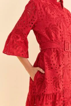 Farm Rio Red Palm Tree Mini Dress 8 Farm Rio Red Palm Tree Mini Dress -Farm Rio Shoop 314488 03