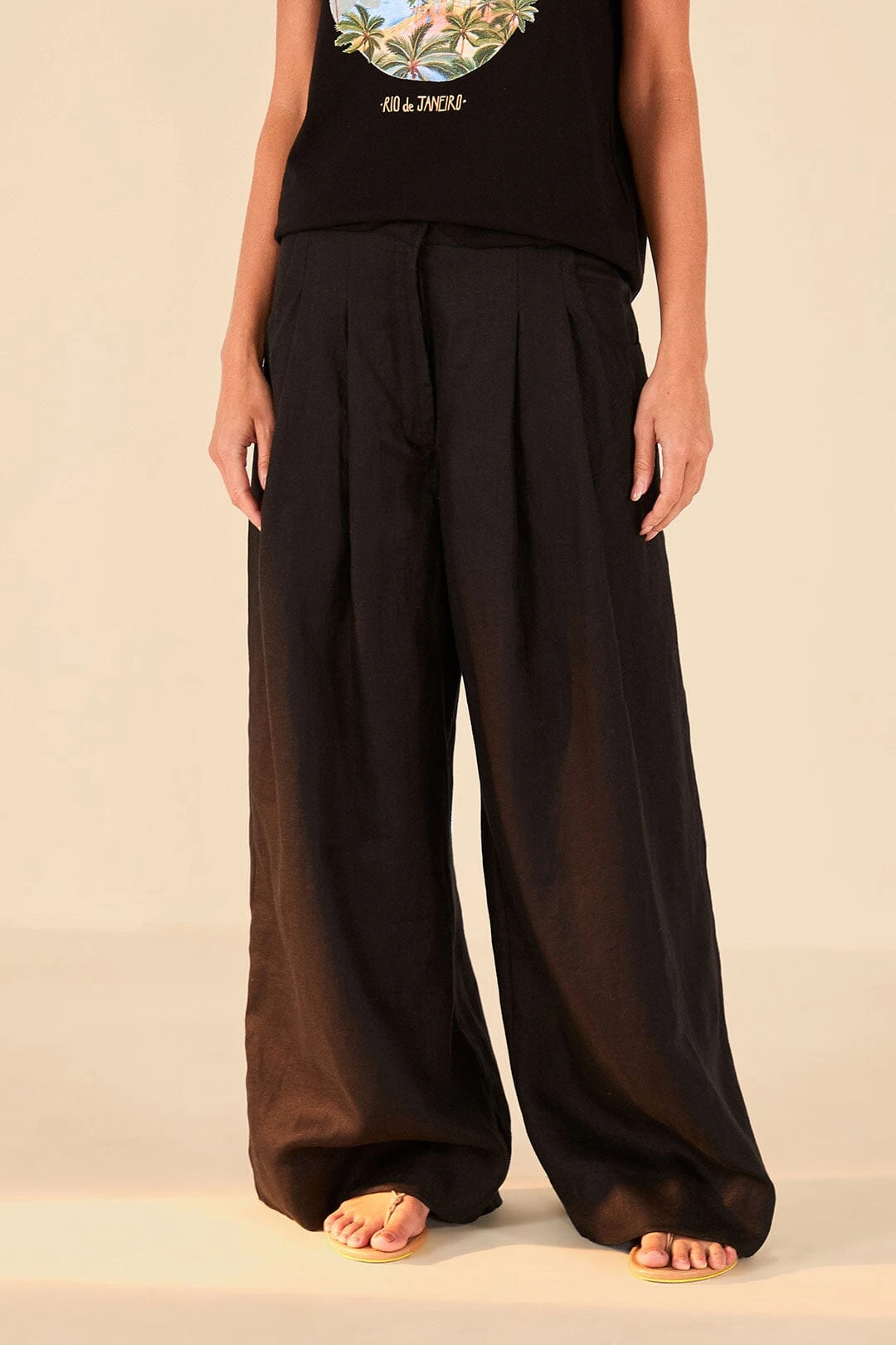 Farm Rio Black Low Waist Pants 2 Farm Rio Black Low Waist Pants - Image 2
