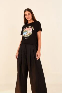 Farm Rio Black Low Waist Pants 9 Farm Rio Black Low Waist Pants -Farm Rio Shoop 314509 04