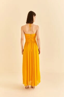 Farm Rio Yellow Sleeveless Maxi Dress With Sun Buckle -Farm Rio Shoop 314753 04