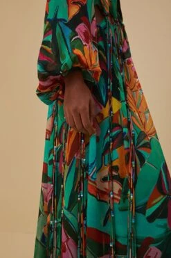 Farm Rio Banana Foliage V Neckline Maxi Dress -Farm Rio Shoop 314760 03