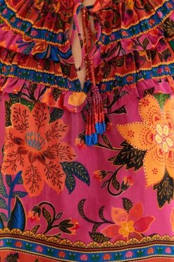 Farm Rio Pink Tropical Tapestry Long Sleeve Blouse 13 Farm Rio Pink Tropical Tapestry Long Sleeve Blouse -Farm Rio Shoop 315105 07