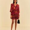 Farm Rio Pink Tropical Tapestry Mini Dress