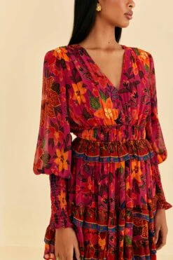 Farm Rio Pink Tropical Tapestry Mini Dress 7 Farm Rio Pink Tropical Tapestry Mini Dress -Farm Rio Shoop 315148 03