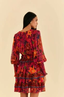 Farm Rio Pink Tropical Tapestry Mini Dress 8 Farm Rio Pink Tropical Tapestry Mini Dress -Farm Rio Shoop 315148 04