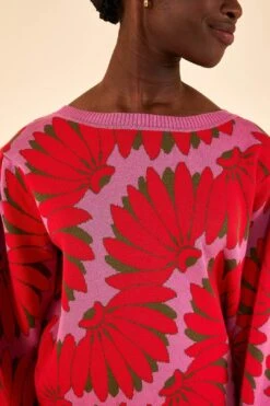 Farm Rio Pink Copacabana Knit Sweater 7 Farm Rio Pink Copacabana Knit Sweater -Farm Rio Shoop 315708 03