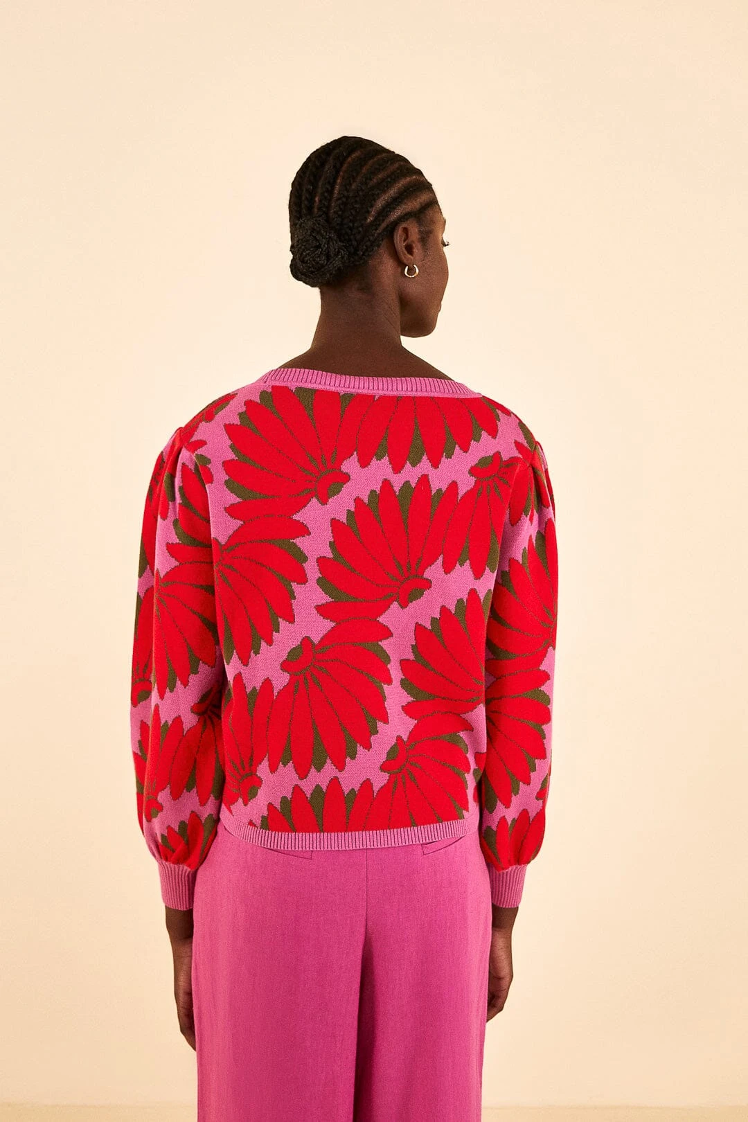 Farm Rio Pink Copacabana Knit Sweater 4 Farm Rio Pink Copacabana Knit Sweater - Image 4