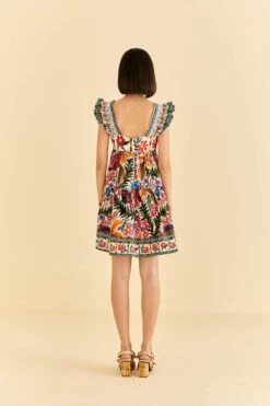 Farm Rio Off-White Tropical Yard Sleeveless Mini Dress -Farm Rio Shoop 315948 03
