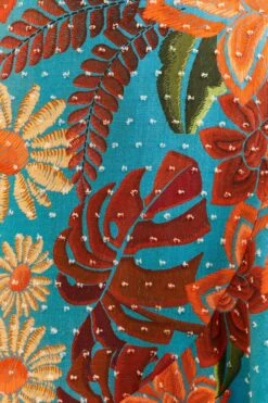 Farm Rio Blue Flower Dream Sleeveless Midi Dress 9 Farm Rio Blue Flower Dream Sleeveless Midi Dress -Farm Rio Shoop 315953 05