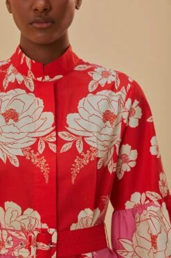 Farm Rio Pink Soft Garden Short Sleeve Mini Dress 9 Farm Rio Pink Soft Garden Short Sleeve Mini Dress -Farm Rio Shoop 315959 04