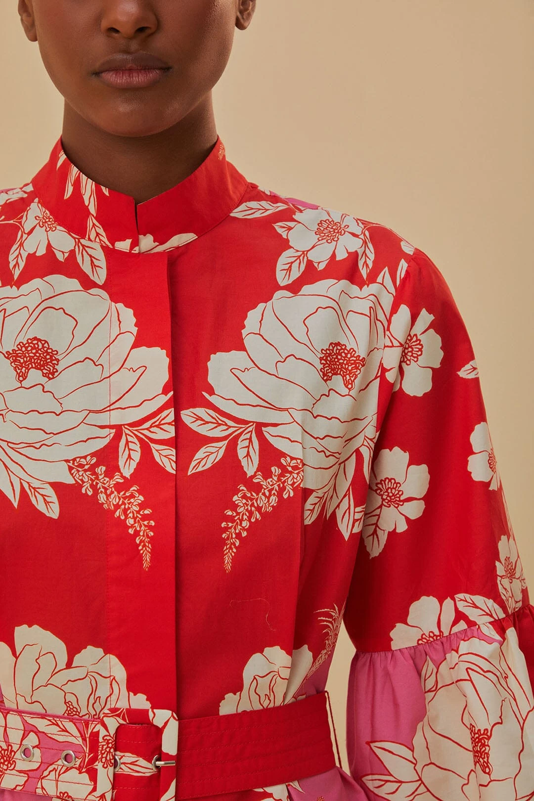 Farm Rio Pink Soft Garden Short Sleeve Mini Dress 4 Farm Rio Pink Soft Garden Short Sleeve Mini Dress - Image 4