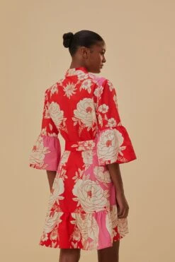 Farm Rio Pink Soft Garden Short Sleeve Mini Dress 10 Farm Rio Pink Soft Garden Short Sleeve Mini Dress -Farm Rio Shoop 315959 05