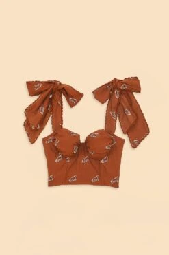 Farm Rio Caramel Embroidered Horses Crop Top 11 Farm Rio Caramel Embroidered Horses Crop Top -Farm Rio Shoop 315964 06