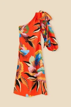 Farm Rio Red Lucy One Shoulder Maxi Dress 5 Farm Rio Red Lucy One Shoulder Maxi Dress -Farm Rio Shoop 315980 00