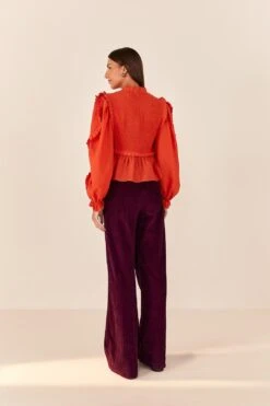 Farm Rio Burgundy Corduroy Pants -Farm Rio Shoop 316009 04