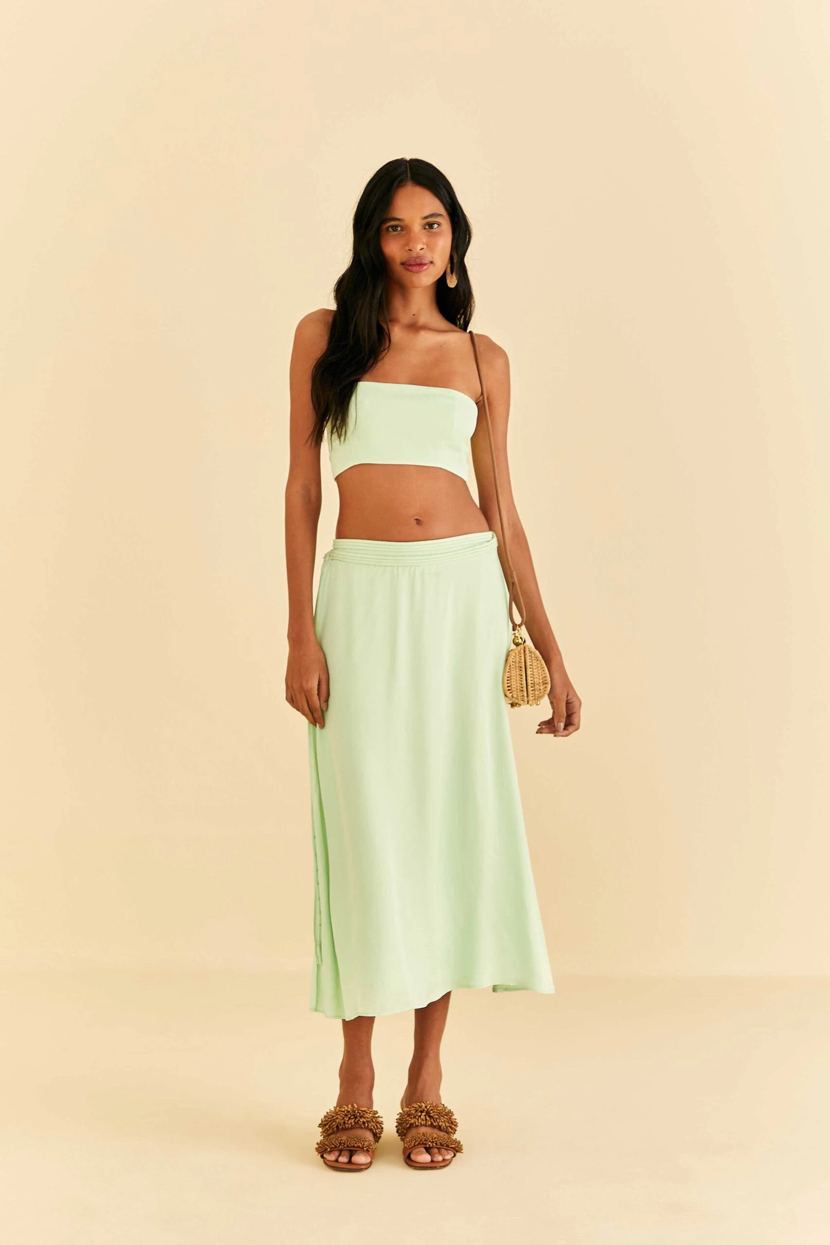 Farm Rio Mint Midi Skirt 1 Farm Rio Mint Midi Skirt
