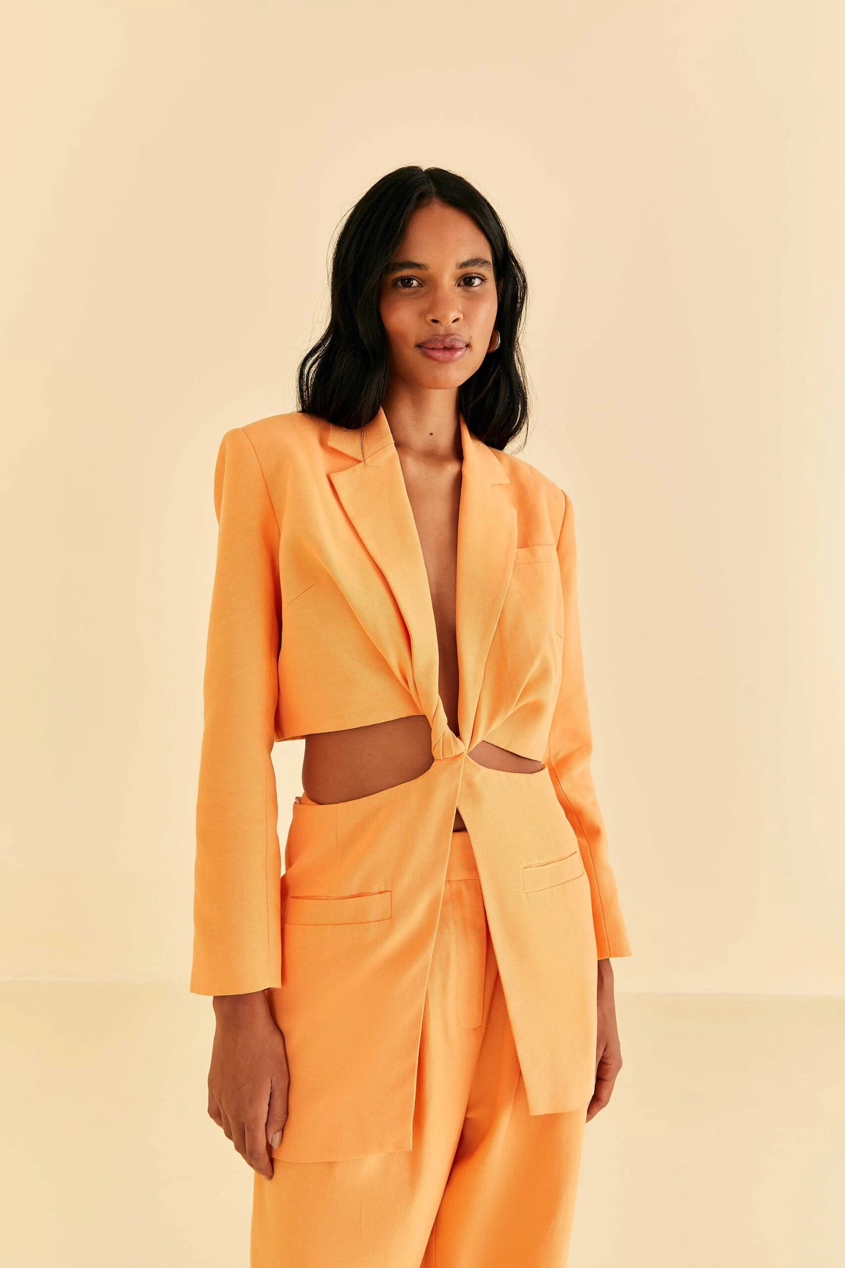 Farm Rio Peach Cut Out Blazer 1 Farm Rio Peach Cut Out Blazer