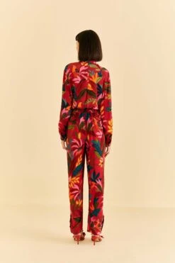Farm Rio Red Rooster Leaves Pants -Farm Rio Shoop 316429 04