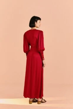 Farm Rio Red Cut Out Long Sleeve Lenzing™ Ecovero™ Viscose Maxi Dress 6 Farm Rio Red Cut Out Long Sleeve Lenzing™ Ecovero™ Viscose Maxi Dress -Farm Rio Shoop 317498 03