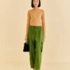 Farm Rio Green Organic Cotton Cargo Pants