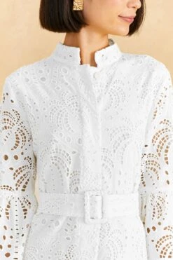 Farm Rio Off-White Palm Tree Mini Dress -Farm Rio Shoop 318564 03