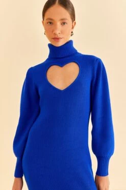 Farm Rio Blue Heart Neckline Knit Dress 8 Farm Rio Blue Heart Neckline Knit Dress -Farm Rio Shoop 320272 03