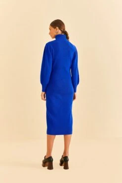 Farm Rio Blue Heart Neckline Knit Dress 9 Farm Rio Blue Heart Neckline Knit Dress -Farm Rio Shoop 320272 04