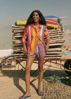 Farm Rio Carioca Stripes Multicolor Kurt Shorts -Farm Rio Shoop 321459 03