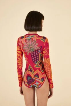 Farm Rio ADIDAS FARM Bodysuit Vivid Berry -Farm Rio Shoop HI5231 04