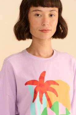 Farm Rio Adidas Farm Gfx Tee Purple -Farm Rio Shoop HS1178 03