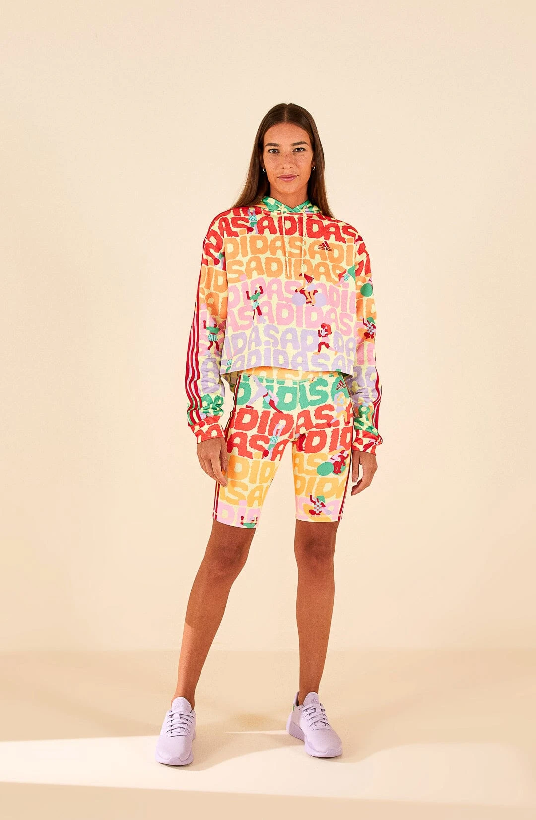 Farm Rio Adidas Farm Bike Short Pearl Citrine 1 Farm Rio Adidas Farm Bike Short Pearl Citrine